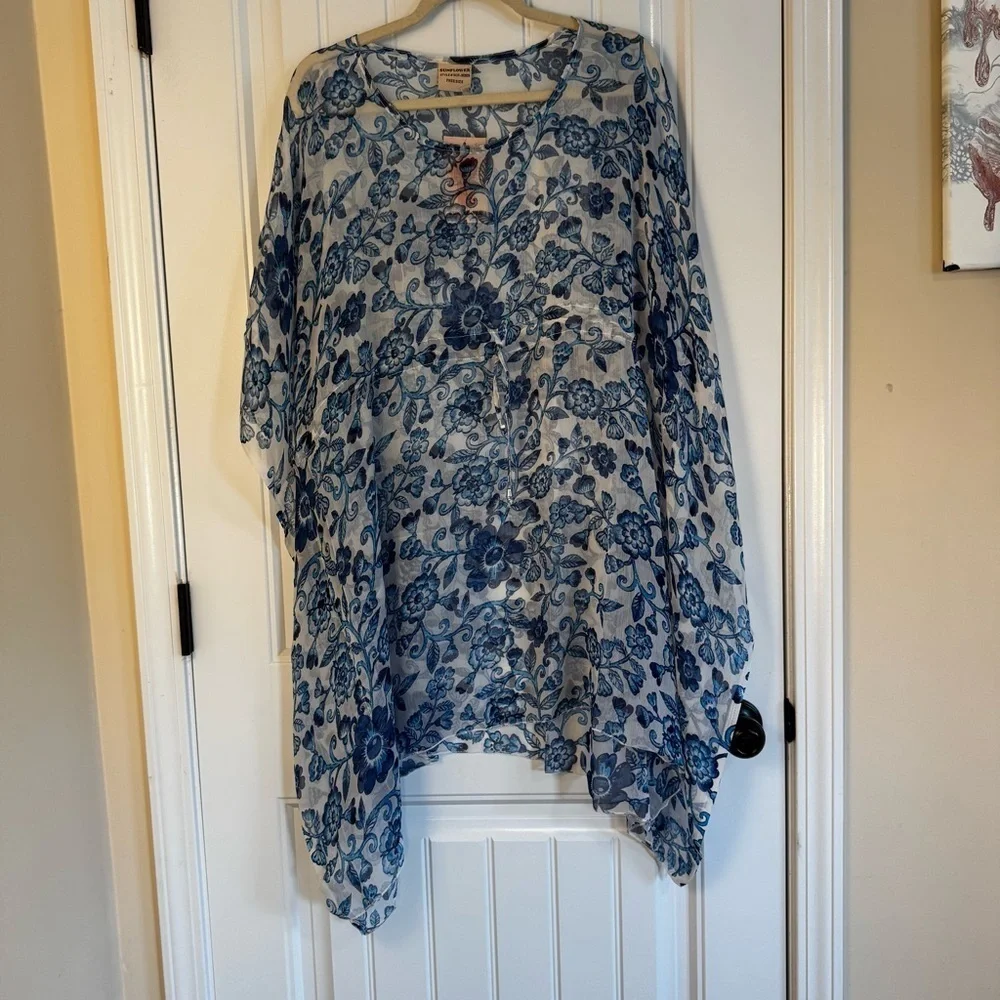 Floral Sheer Bathing Suit Coverup NWT